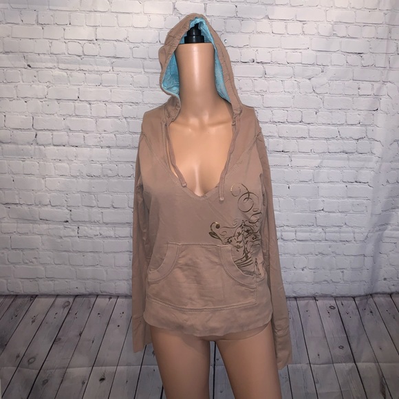 Apt. 9 Tops - Apt 9 Brown & Blue Design Hoodie size S
